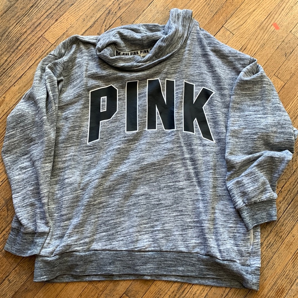 PINK Pullover sweater gray size large